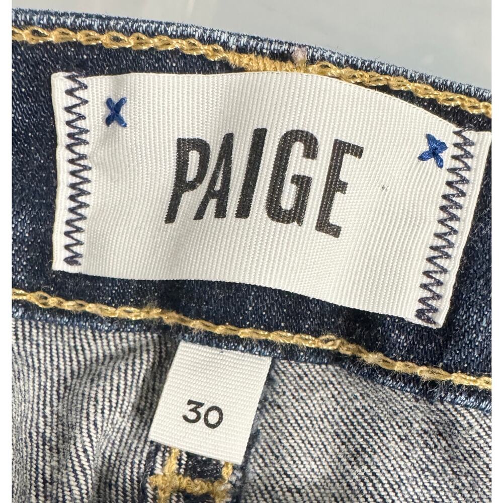 PAIGE Manhattan Bootleg Boot Cut Medium Wash Denim Jeans Size 30 - Picture 5 of 5